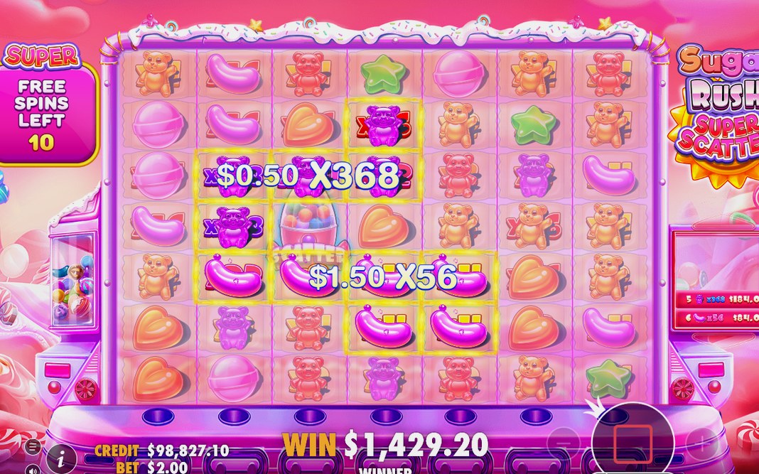 Free Spins round opened by three Scatter symbols
