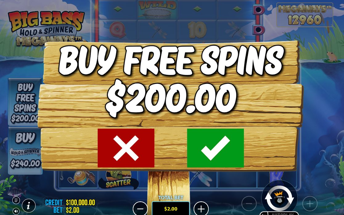 Hold and Spin bonus screen during a live round